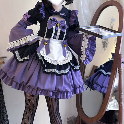 Hanguliang - Cute Maid Lolita Apron OP Dress