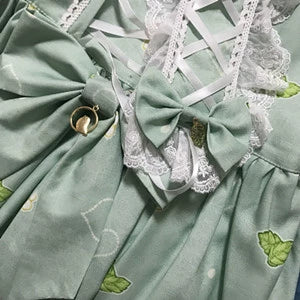 LilithEye - Fat Tweeds and Plumeria - Daily Lolita Jumper Dress Fresh JSK