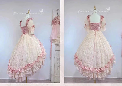 MieYe - Diana Rose - Bridal Lolita Dress Short Wedding OP with Accessories