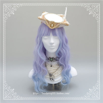 Fox Cherry-Lolita  Palace Retro Gorgeous Feather Top Hat