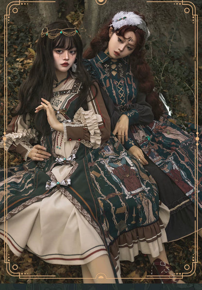 YingLuoFu - Tarot - Elegant Lolita Dress Classicl Court Style Lolita OP Salopette