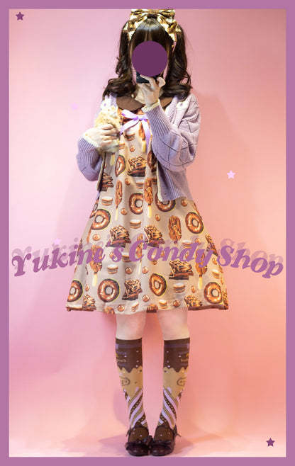 Yukines Box - Kawaii Lolita Chocolate Color Cotton Socks