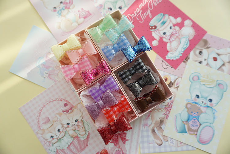 Cat Tea Party - Sweet Lolita Bow Ring and Necklace