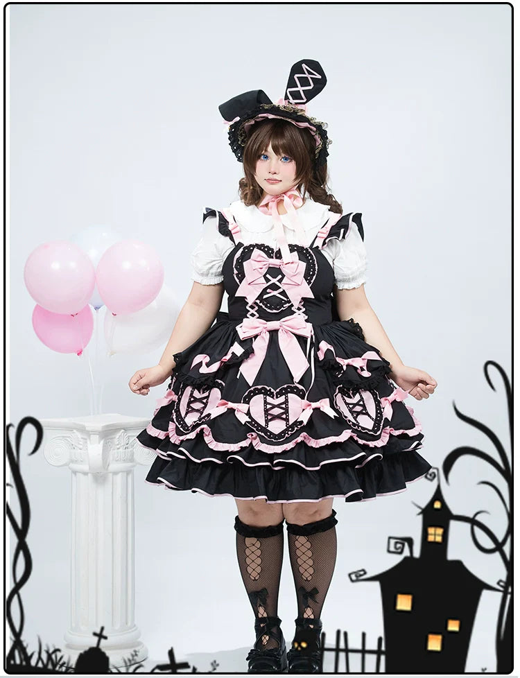 Chubby Cat Diary - Icing Sugar Gift Box - Plus Size Sweet Lolita JSK Dress Set