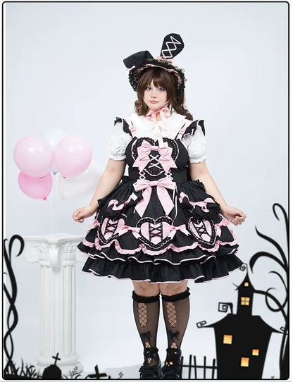 Chubby Cat Diary - Icing Sugar Gift Box - Plus Size Sweet Lolita JSK Dress Set