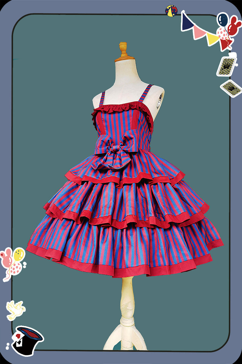 Infanta - Cloth Cat - Kawaii Lolita JSK Multi-Color Tiered Ruffles Dress