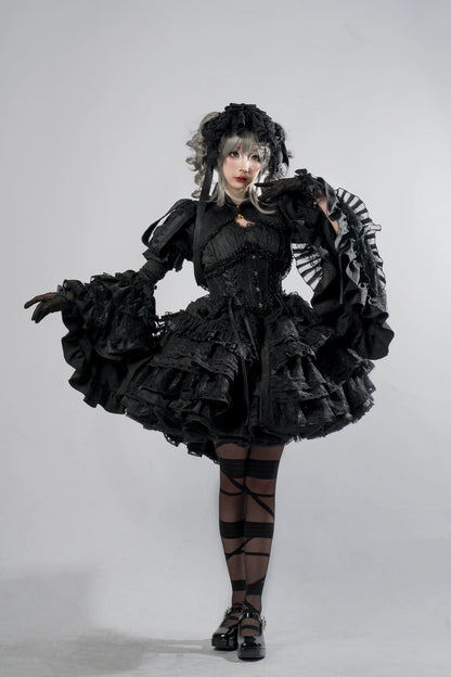 Smoothy - Caliburn - Gothic Lolita JSK Dress with Bolero with Detachable Sleeves