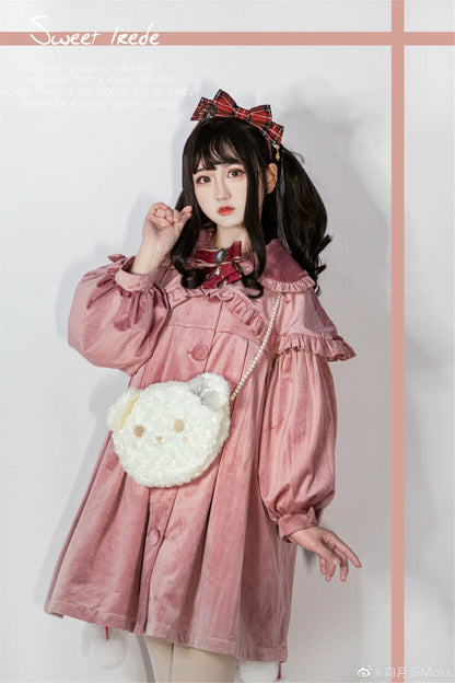 Dark Star Island - Winter Lolita Cape Velvet Antique Lolita Coat