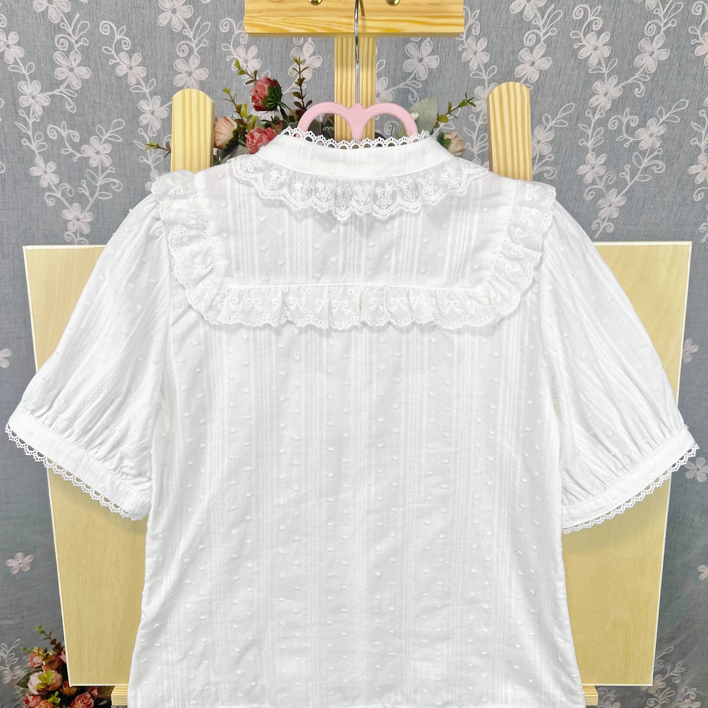DMFS Lolita - Sweet Lolita Blouse Cotton Summer Short Sleeve Shirt