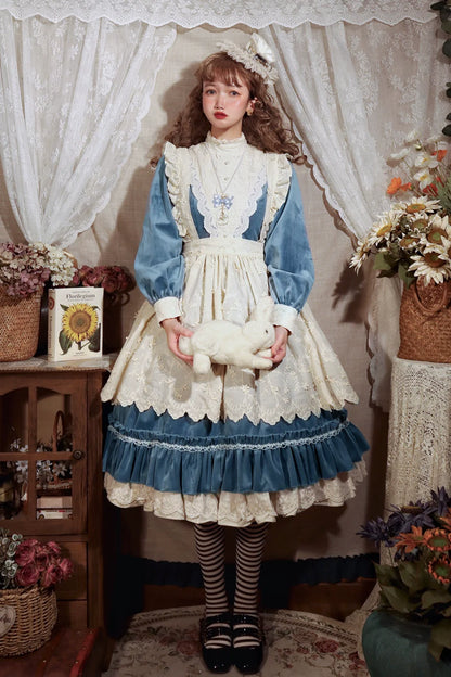 Miss Point - Customized Lolita Dress Vintage Elegant Velvet OP Dress