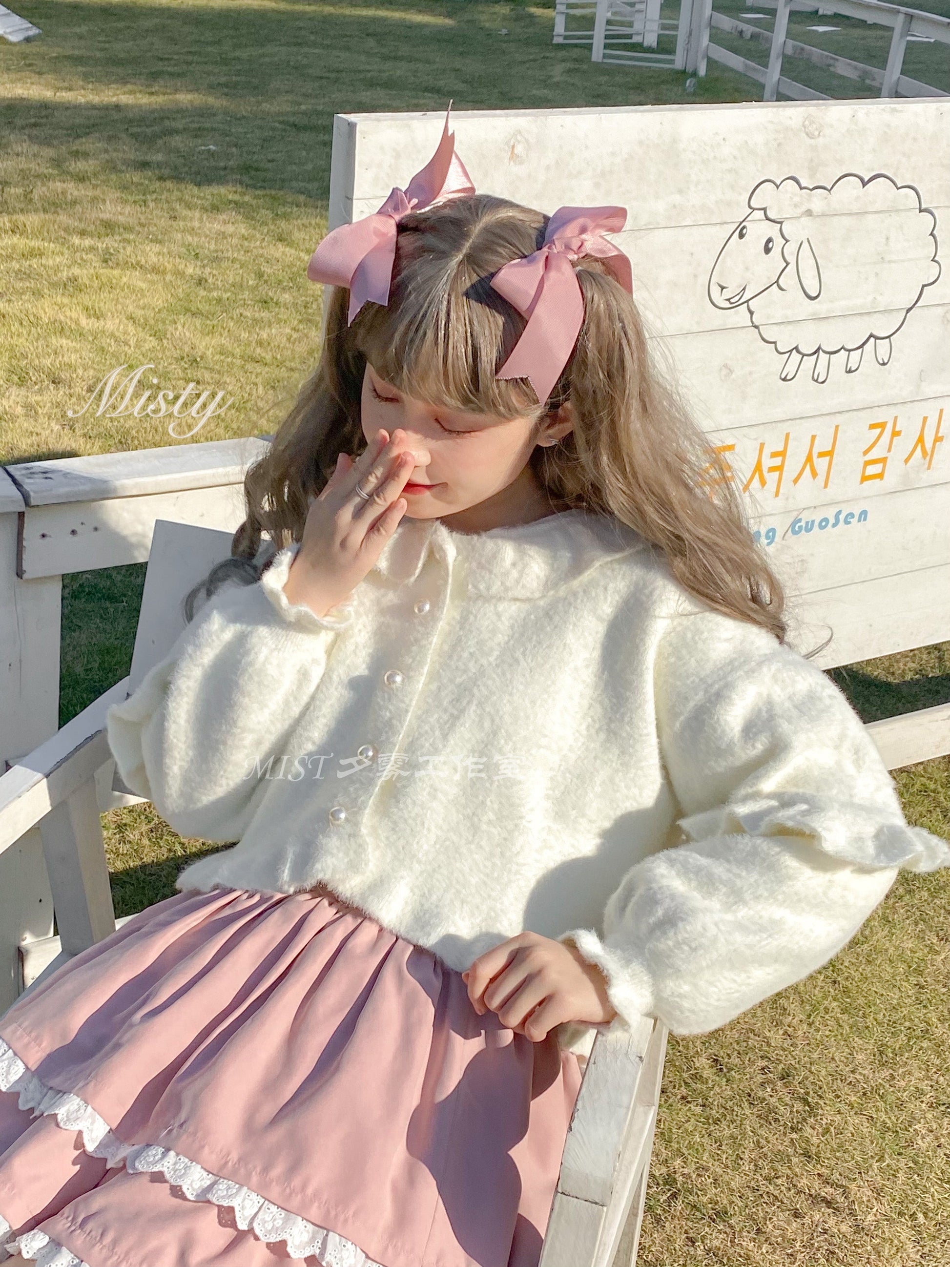 MIST - Small Ointment - Sweet Lolita Thick Sweater Coat Puff Sleeve