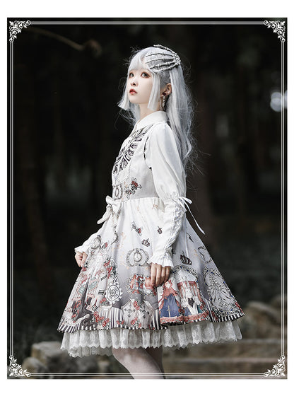 YingLuoFu - Black Fairytale - Gothic Twins Lolita JSK