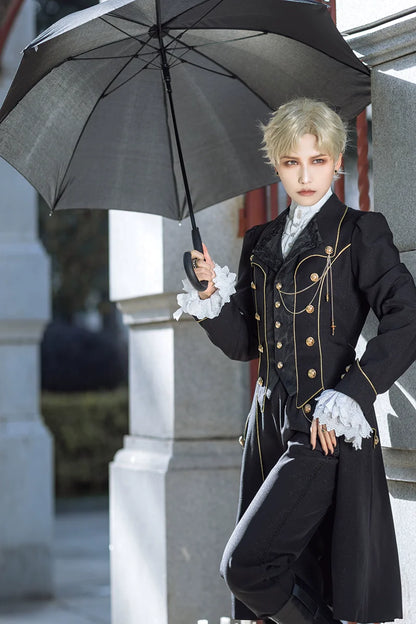 Immortal Thorn - Forever Rose - Ouji Lolita Coat Prince Handsome Wind Coat
