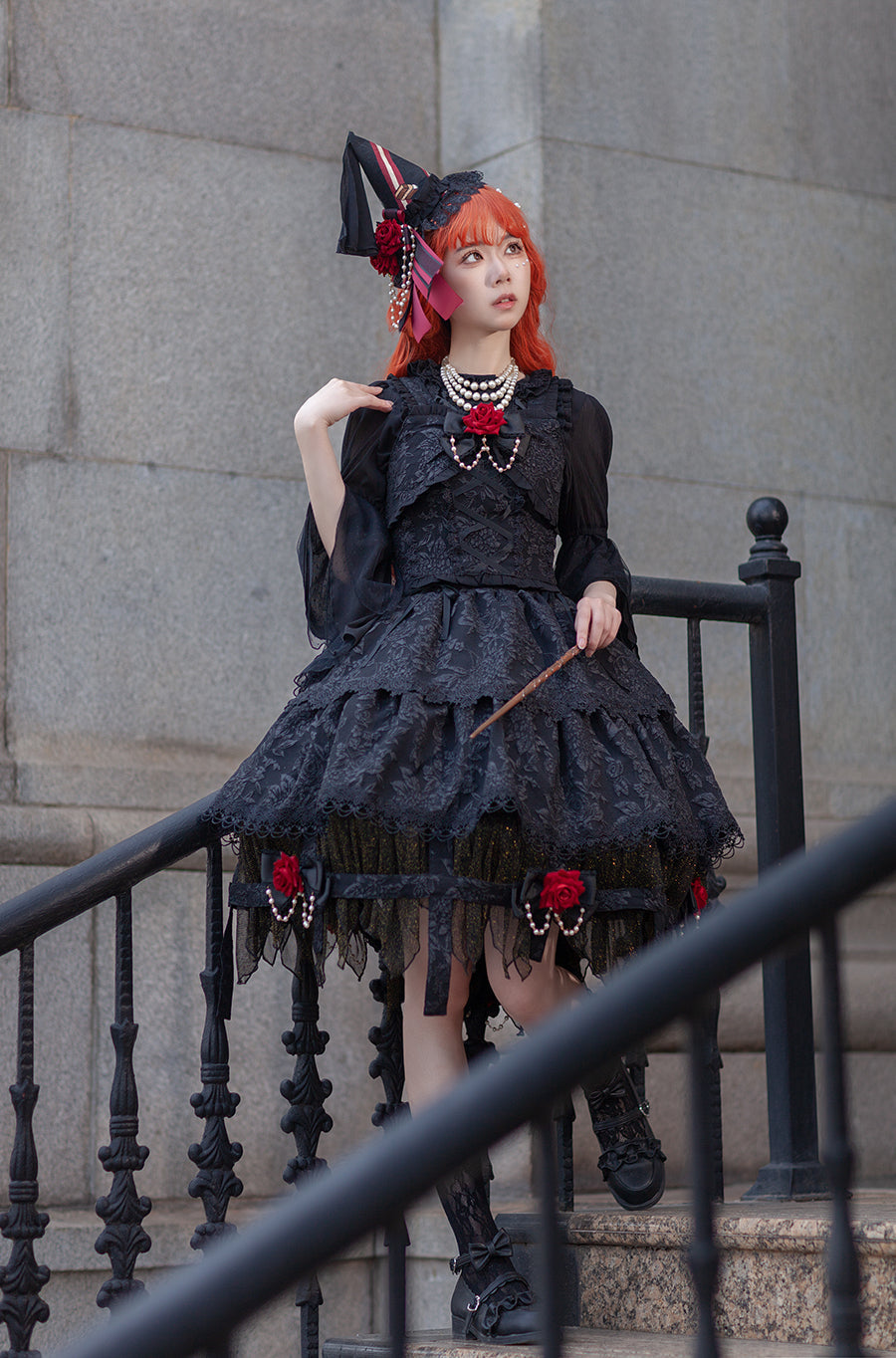 Infanta - Witch's Apprentice - Gothic Lolita Split Type Black Suit