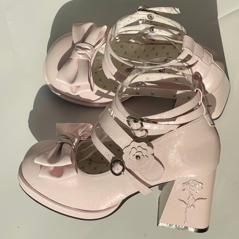 Dreamland - Whispers of the Rose - Daily Lolita Platform Heels Shoes with Relief Rose