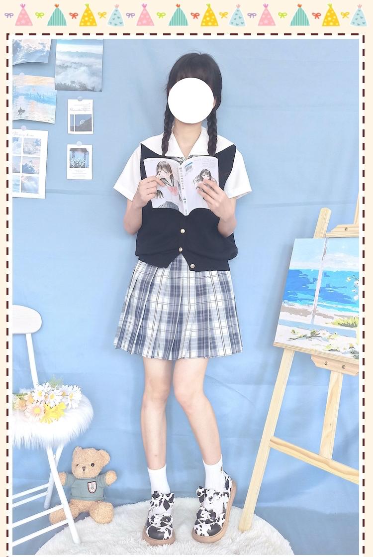 Lixing Luo - Cute Milkmaid Round Toe Multicolor Lolita Shoes