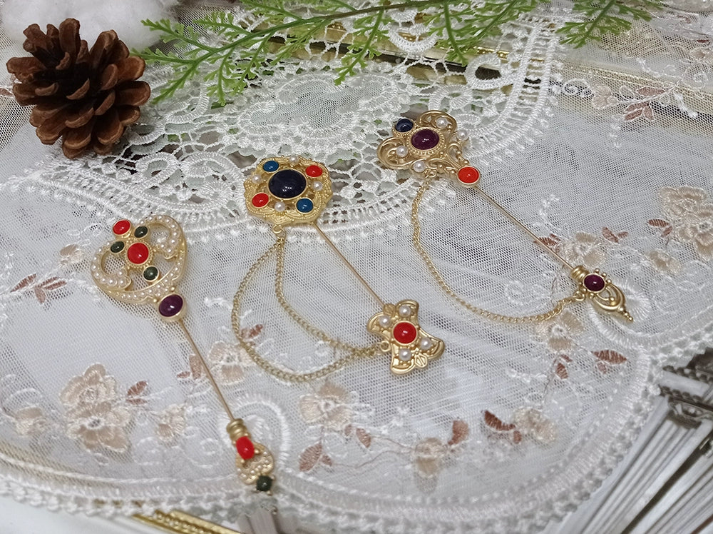 Miss Point - Rose Doll - Elegant Lolita Brooch Lolita Lapel Pin Multicolors