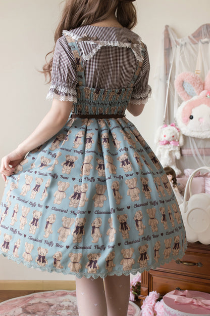 MIST - Kawaii Lolita Plaid Blouse With Cat Ear Peter Pan Collar
