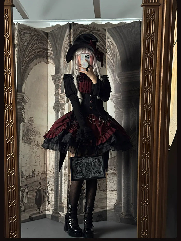 Alice Girl - Lolita Potion - Gothic Lolita Handbag Embroidered Lolita Black Bag