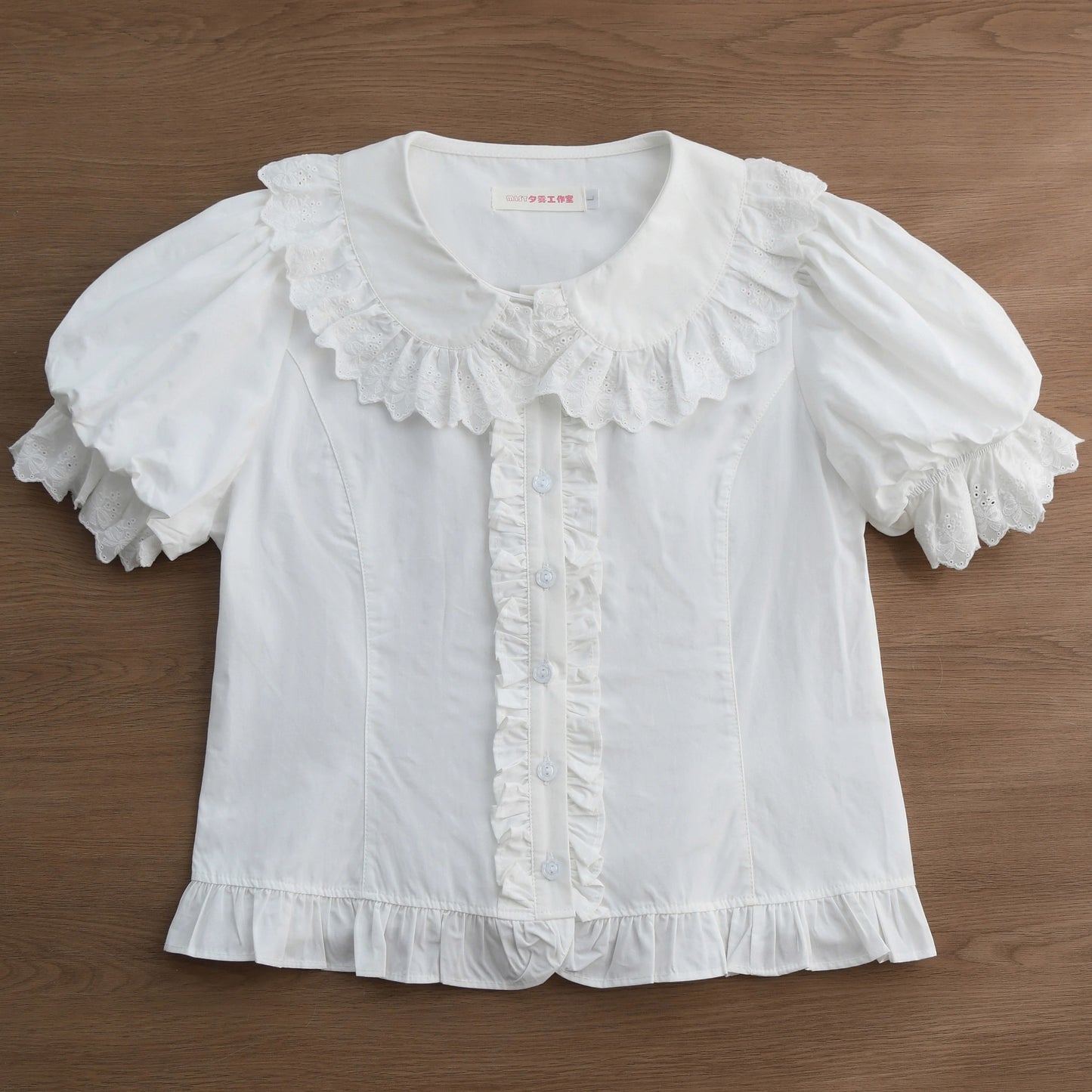 MIST - Cotton Kawaii Lolita Blouse, Short Sleeve