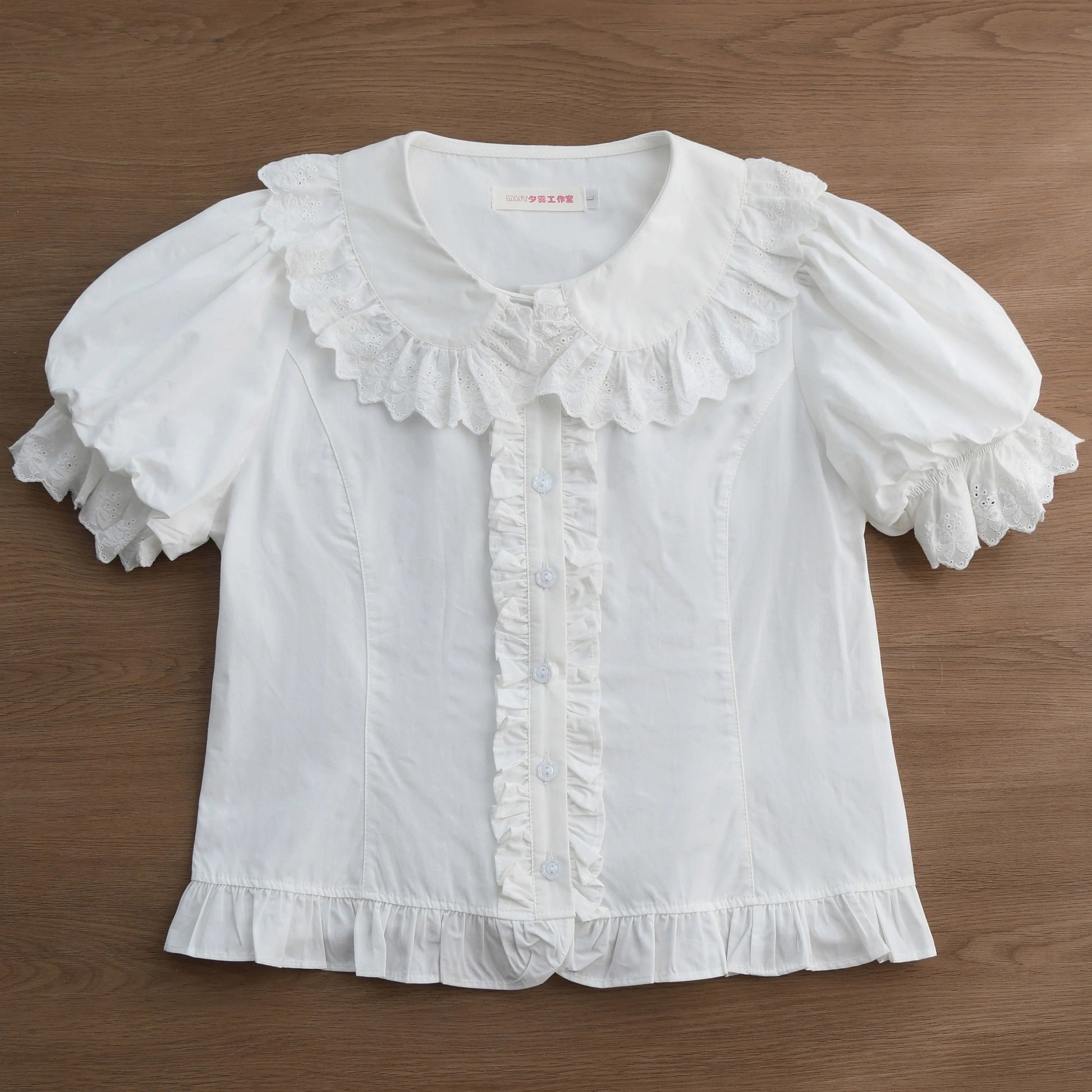 MIST - Cotton Kawaii Lolita Blouse, Short Sleeve