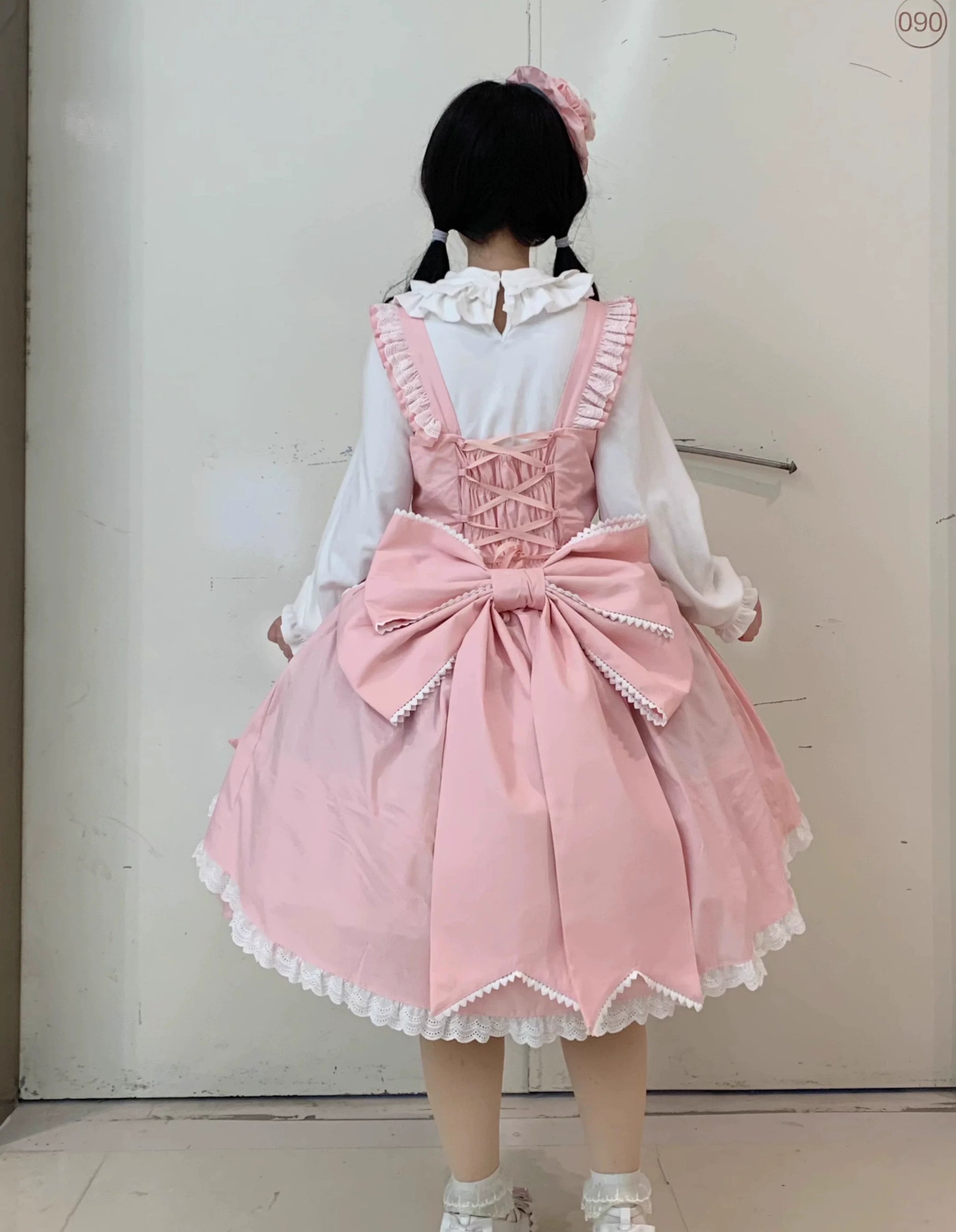 Chubby Cat Diary - Gryza - Plus Size Princess Lolita JSK, Cotton Tiered Ruffles