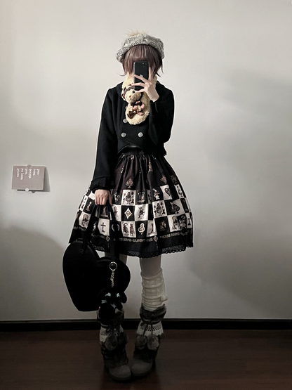 LeMiroir - Winter Solstice - Elegant Lolita Winter Short Coat & SK