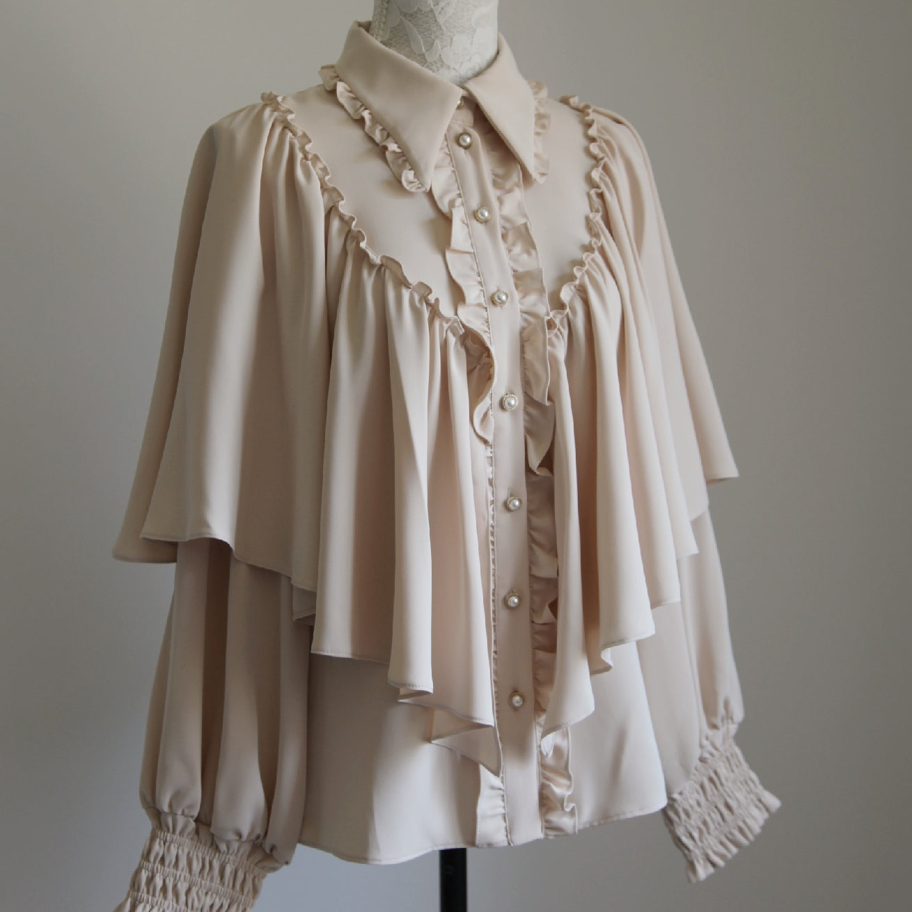 VTGDOLL - World War II love letter - Elegant Lolita Shirt and Lolita Painted SK