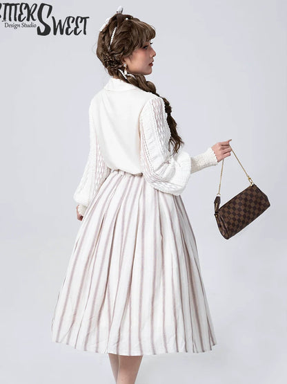 Bitter Sweet - Late Spring - Vintage Lolita Shirt Lace Long Sleeve Blouse