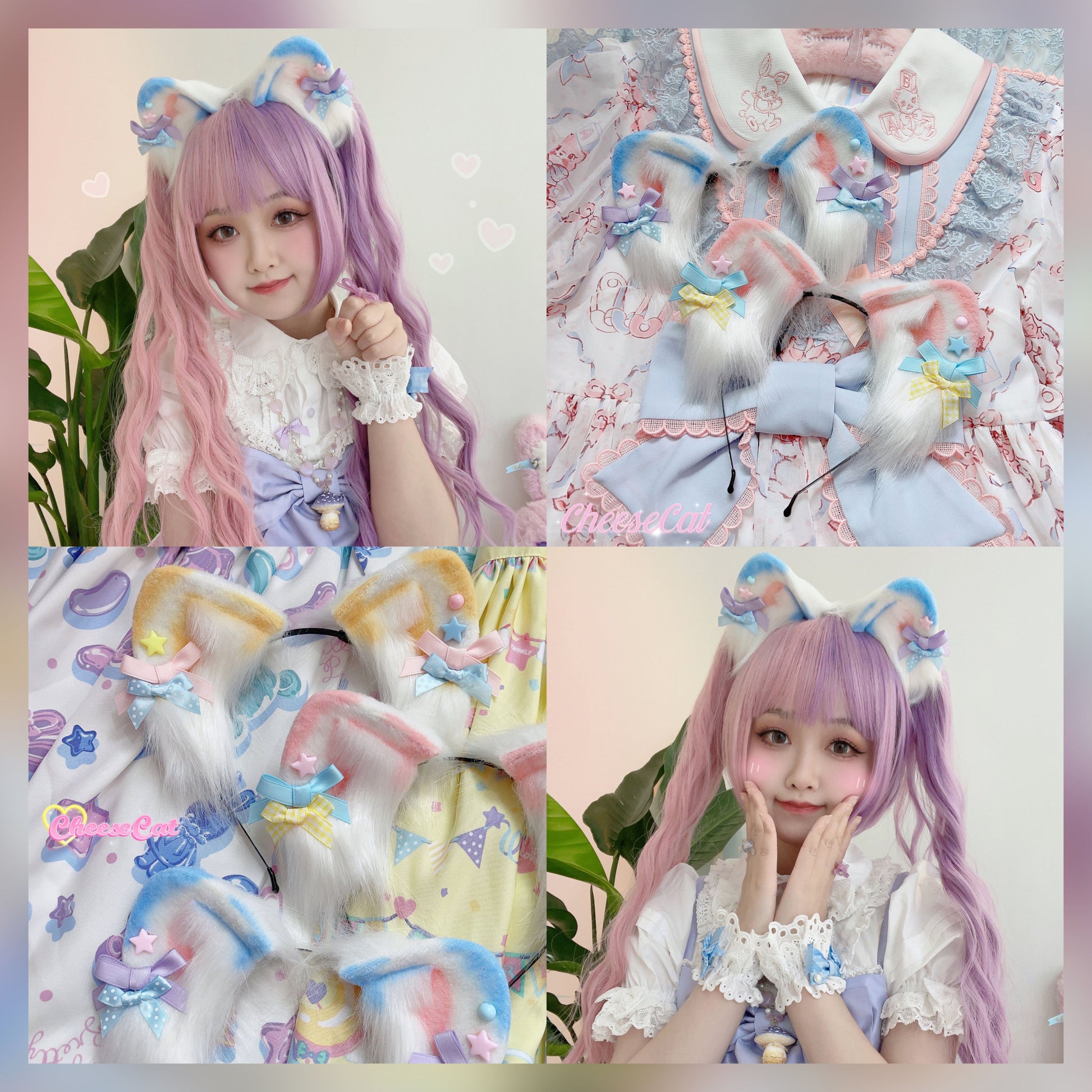 Cheese Cat - Sweet Lolita Dog Ears Shaped KC Multicolor