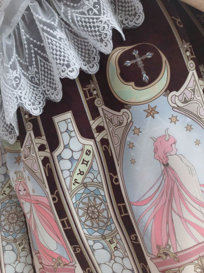 Yilia - Constellation Printing Chiffon Lolita JSK Dress