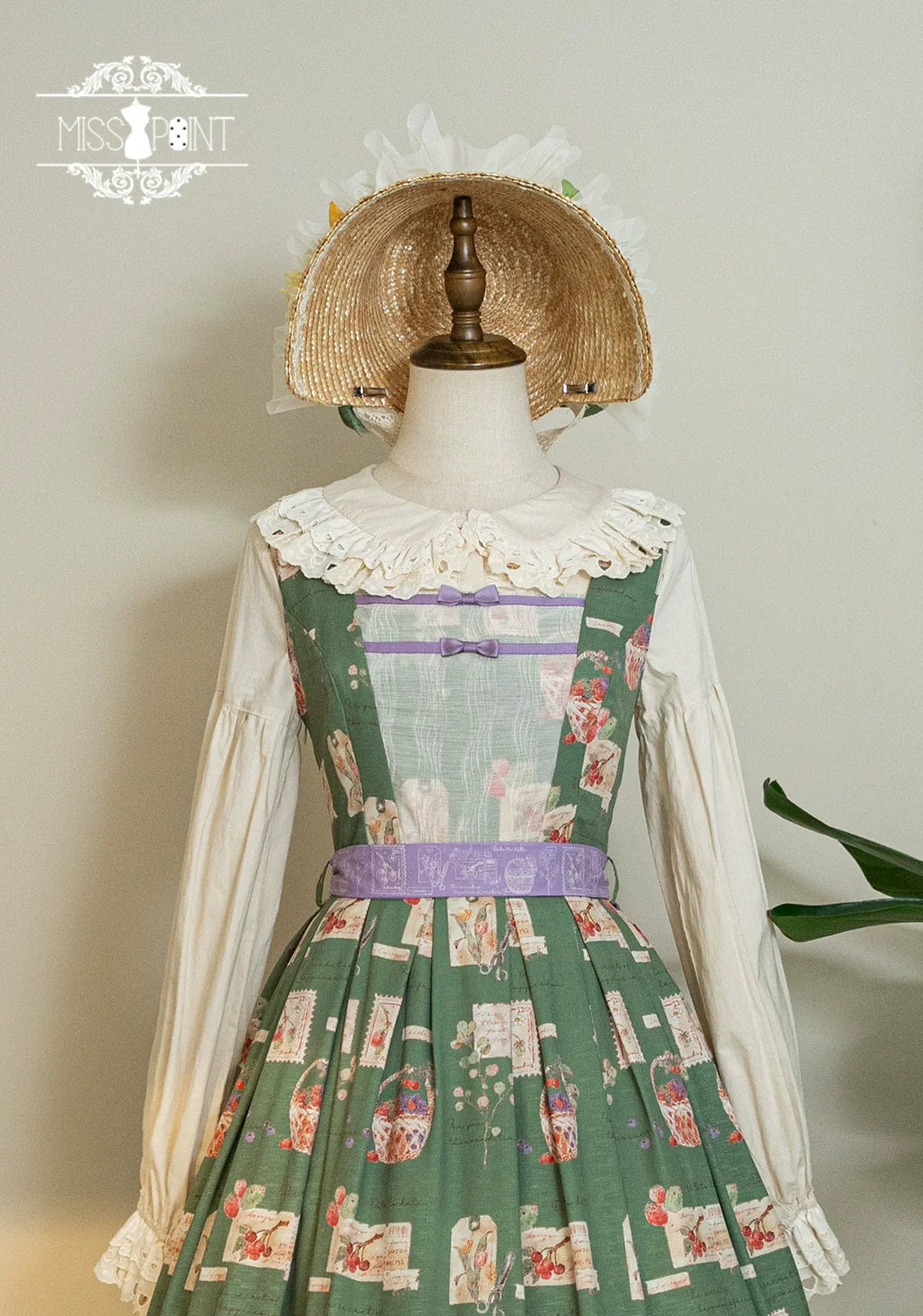 Miss Point - Forest Lolita Small Straw Hat Clip KC Accessory