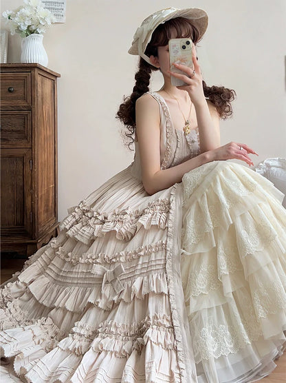 Forest Song - Star and Sea - Classic Lolita Petticoat Adjustable Tiered Ruffle Skirt