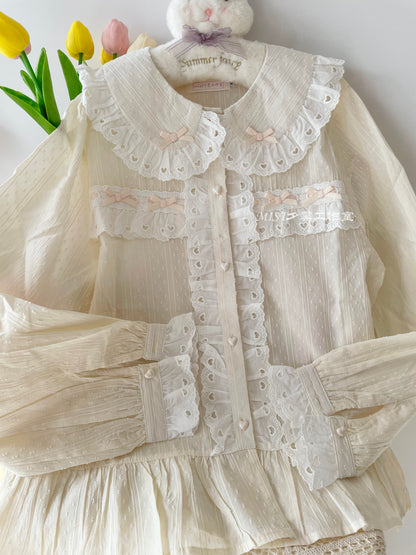 MIST - Sweet Lolita Blouse Doll Collar Multicolor