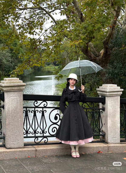 Sweet Wood - Winter Classic Lolita Coat Suit Woolen Plus Size Outerwear