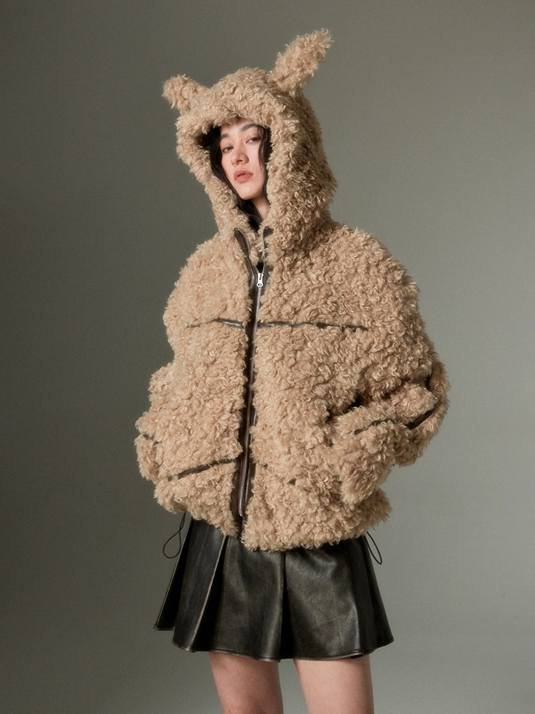 Rabbit Ears Eco-friendly Fur Jacket【s0000004247】