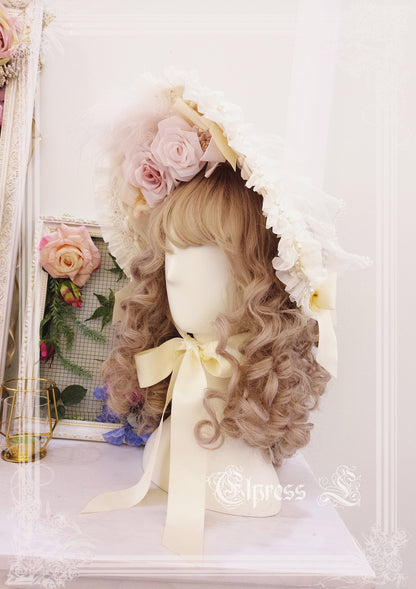 Elpress L・杆edding Lolita Floral Headdress BNT Veil