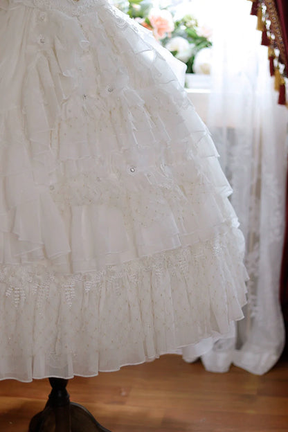 One Night - Dolores - Wedding White Lolita Dress Princess Bridal OP