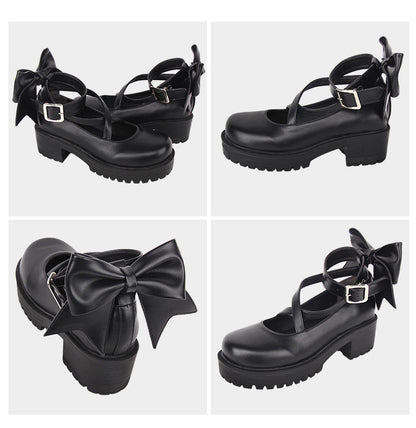 Angelic Imprint - Punk Lolita Black Platform Shoes