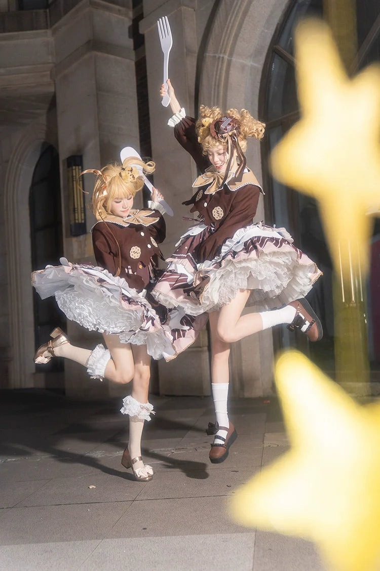 Half Sweet Lolita - Chocolate Milk Pie - Sweet Lolita Jumper Dress Summer Salopette