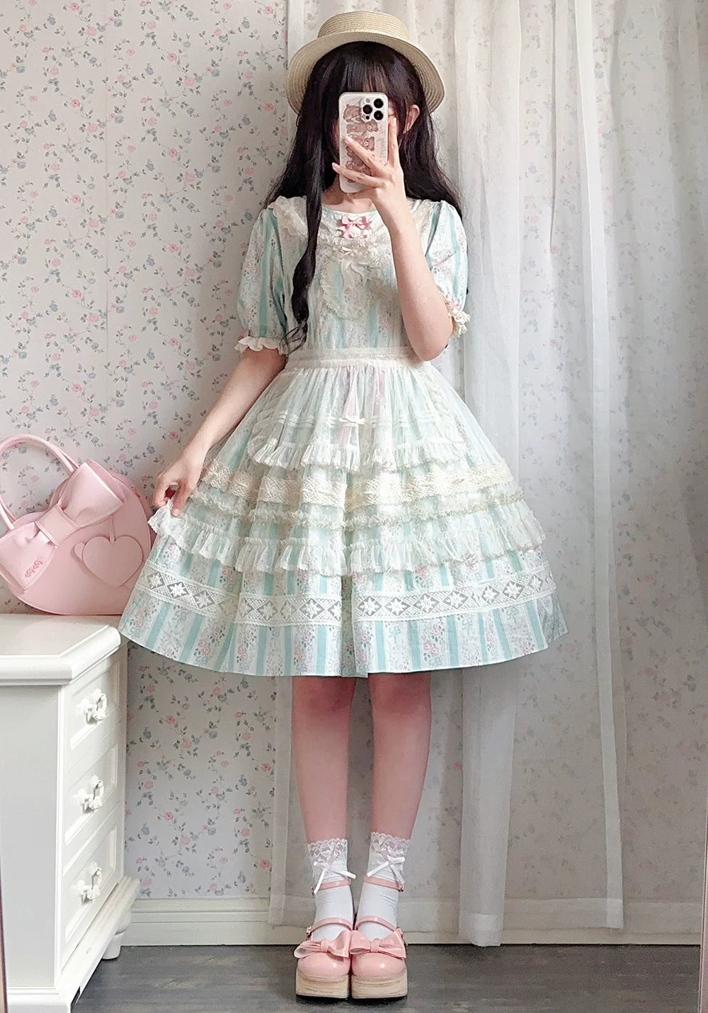 Miss Point - Customized Elegant Lolita OP Dress Cute Daily Girl Short Lolita Dress