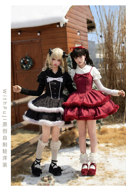 With PUJI - Sweet Lolita Innerwear Autumn and Winter Lolita Sweater