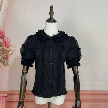 DMFS Lolita - Lollipop - Sweet Lolita Shirt with Double-Layered Puff Sleeves