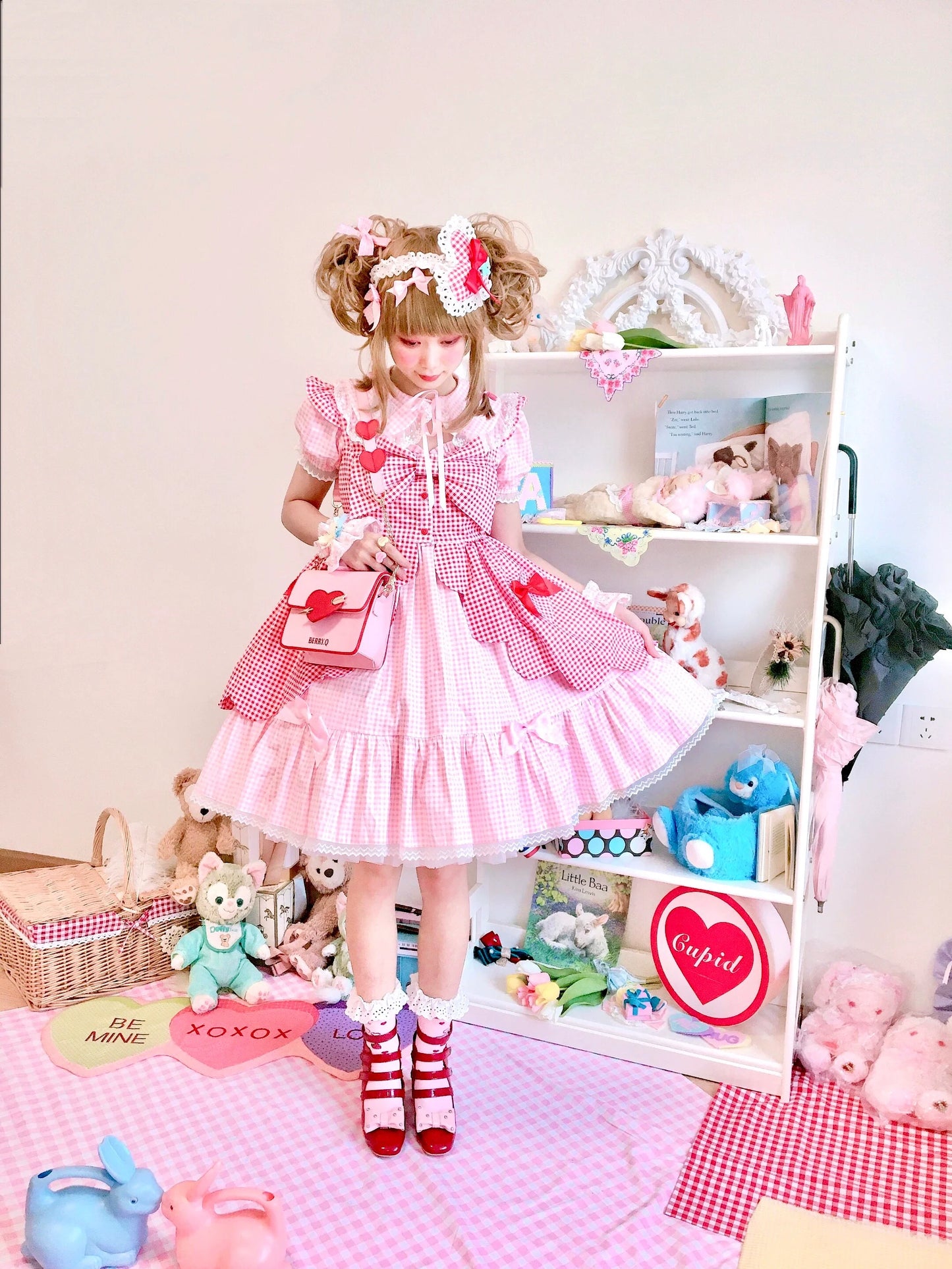 Fluff Mollie - Bean Breakfast - Sweet Lolita Overskirt Daily Daily Petaled Skirt