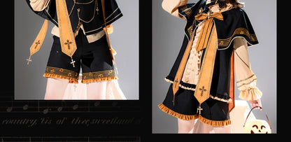 Forest Fluorescent Carps - The Choir of The Church 2.0 - Ouji Lolita Shorts Set in Two Styles
