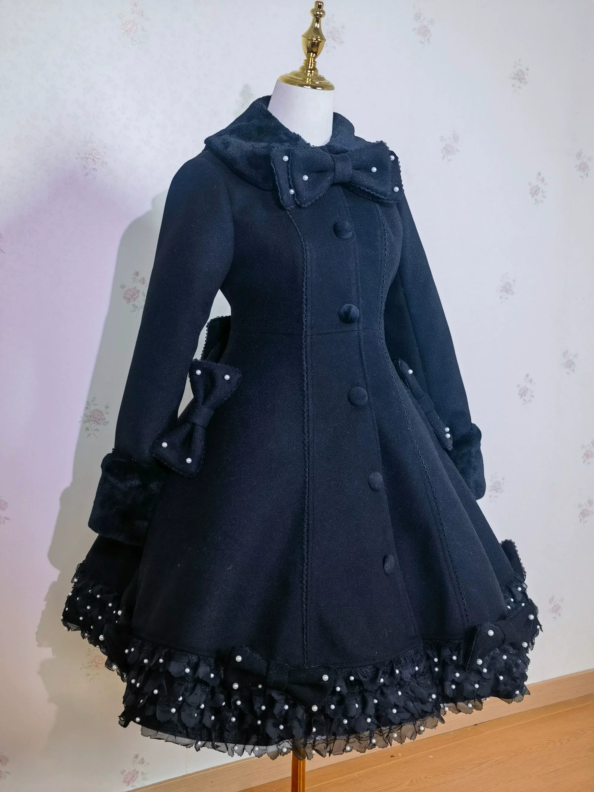 Bunny Magic Forest - High Waisted Sweet Lolita Overcoat, Bunny Ear Collar