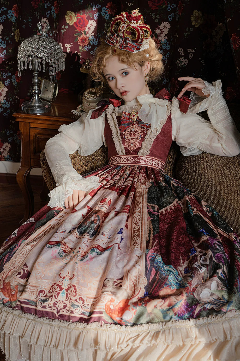 Miss Point - Kaleidoscope - Classical Lolita Shirt Dot Gauze Detachable Puff Sleeve Blouse Customized