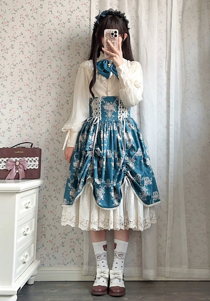 Miss Point - Customized Vintage Lolita Skirt Elegant Pullover Fishbone SK