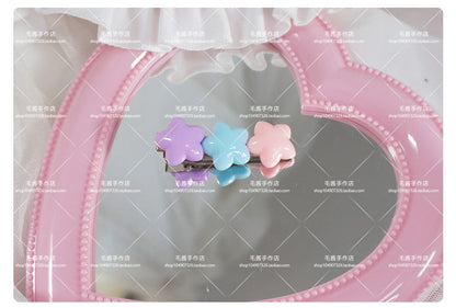 MaoJiang Handmade - Sweet Lolita Hair Pins Star Shape Multicolor