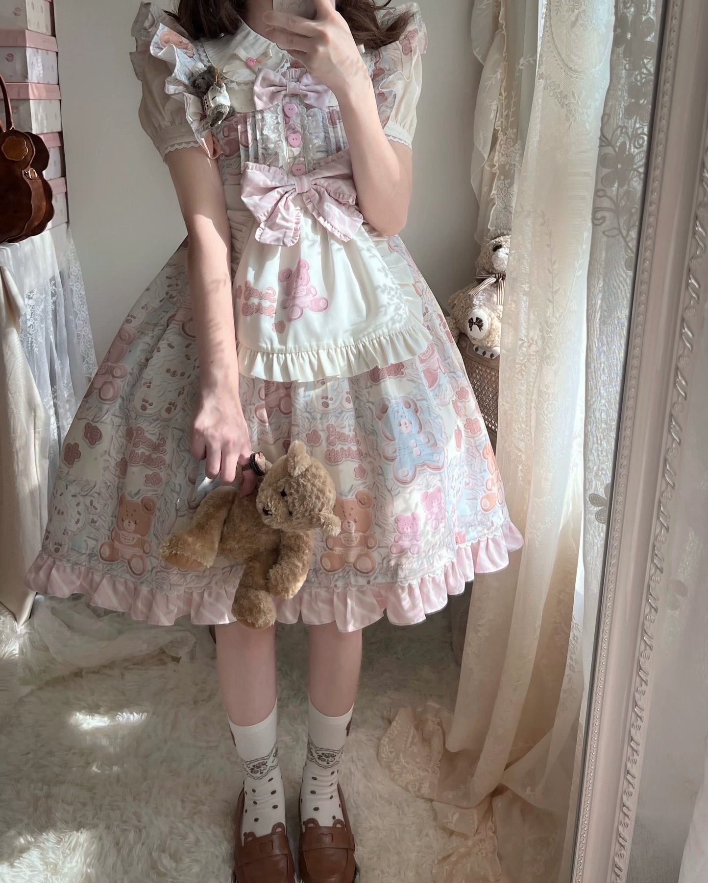 Akiyama Future Studio - Kawaii Little Bear Lolita Salopette Daily Lolita JSK